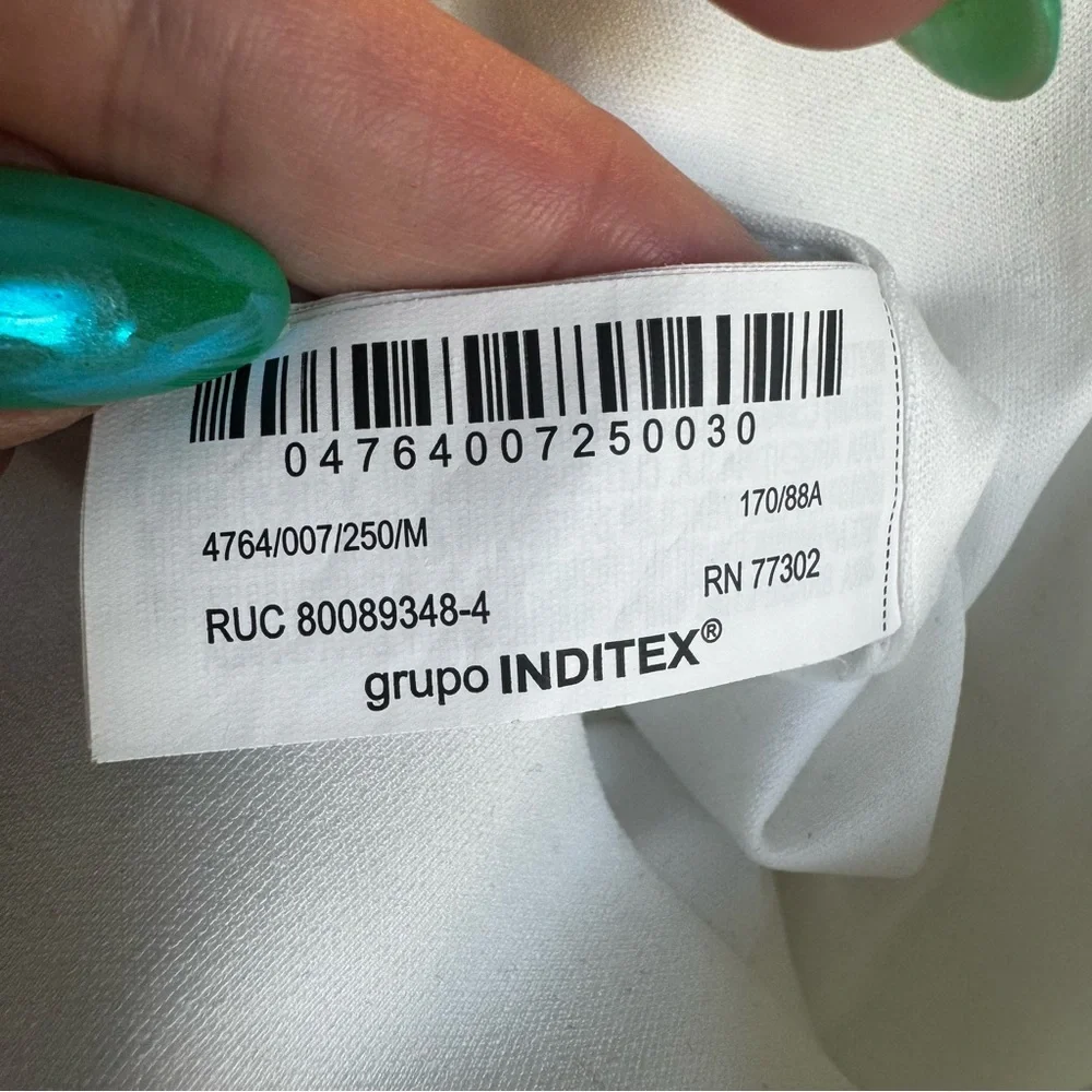 Zara White Square Neck Tank Top structured silhouette - Picture 10 of 11